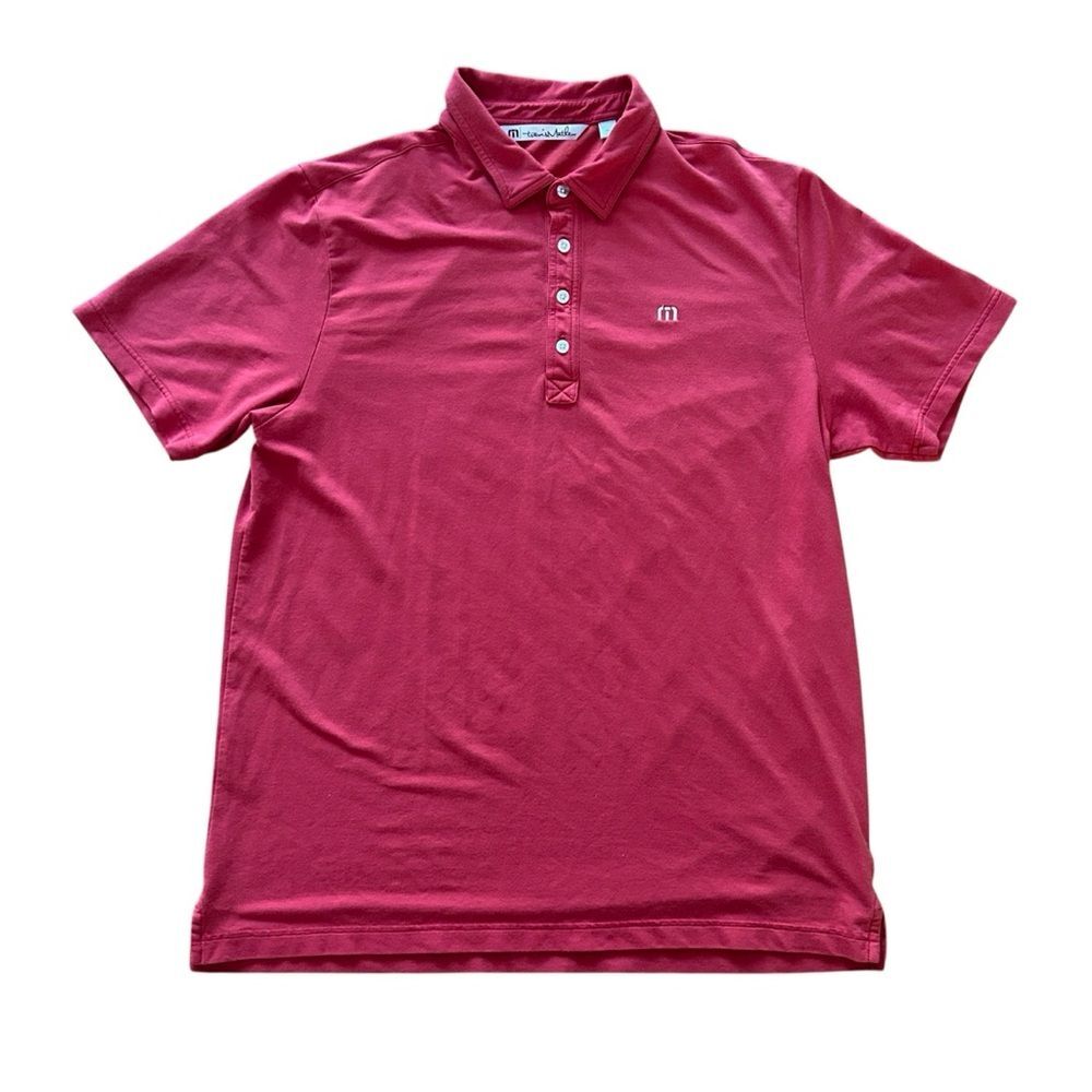 Travis Mathew Red Short Sleeve Men’s Golf Polo Shirt Size XL